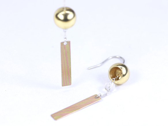 風鈴耳環/耳環銅和黃銅.ver 第4張的照片