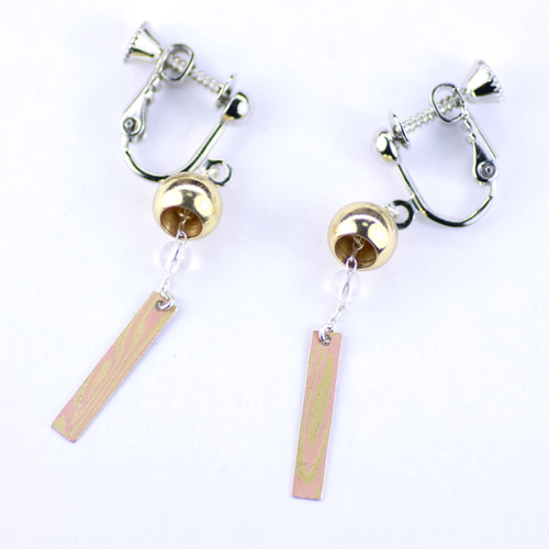 風鈴ピアス/イヤリング 銅＆真鍮.ver ピアス（フック・チェーン