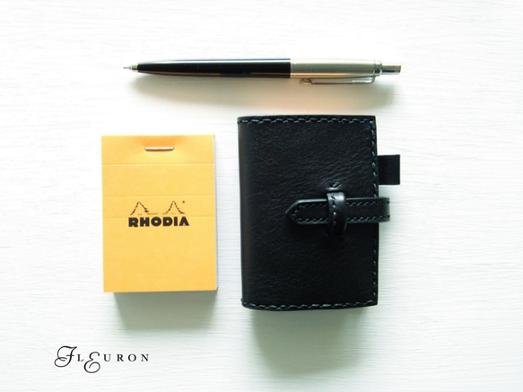 y様専用ページ【black】RHODIA　No10 レザーカバー　イニシャル刻印無料【受注制作】 1枚目の画像