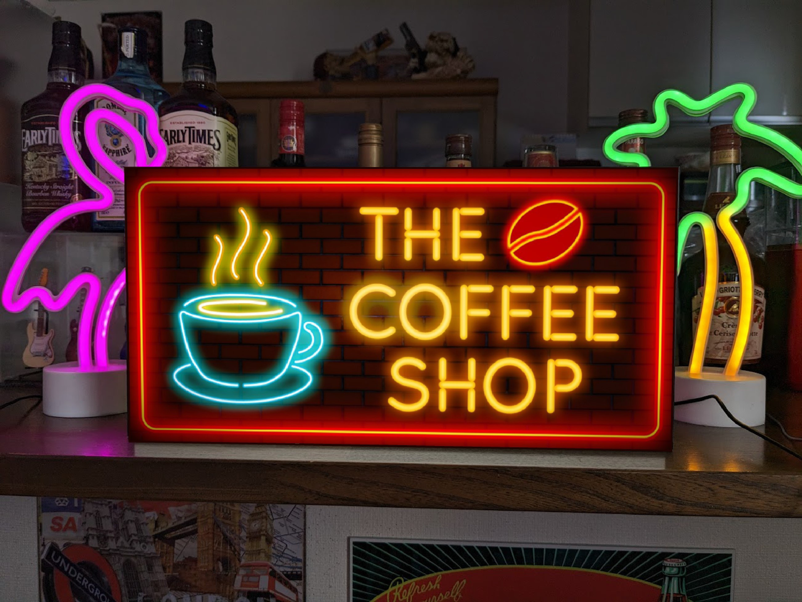 Lサイズ】コーヒー 珈琲 カフェ BAR 喫茶 店舗 アメリカンレトロ