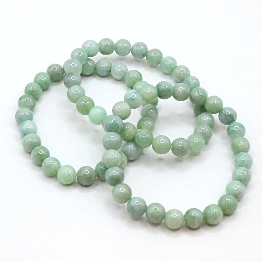 AG-SBR-04　天然石 ブレスレット 翡翠 約8mm        Ω