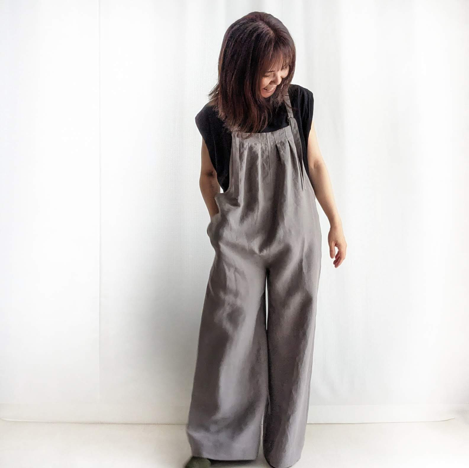 再販まつり2025 ☆ 大人のための 春夏リネン サロペットパンツ