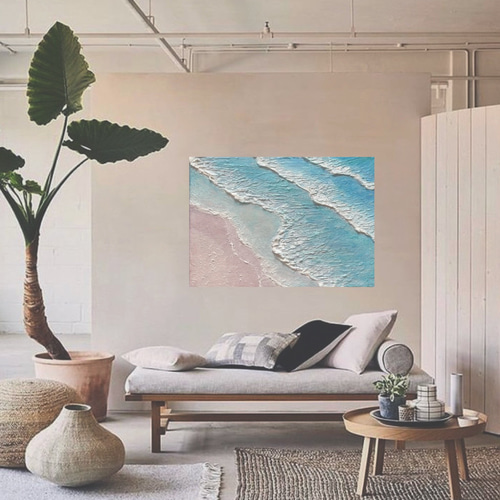 受注制作》Wave 原画 抽象画 テクスチャーアート パネルアート