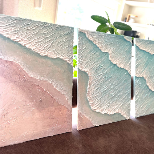 受注制作》Wave 原画 抽象画 テクスチャーアート パネルアート