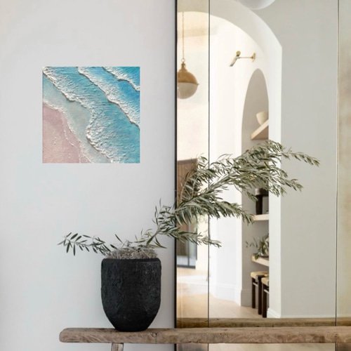 受注制作》Wave 原画 抽象画 テクスチャーアート パネルアート