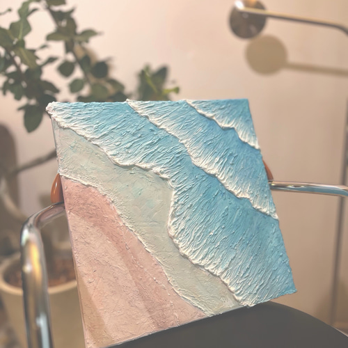 受注制作》Wave 原画 抽象画 テクスチャーアート パネルアート