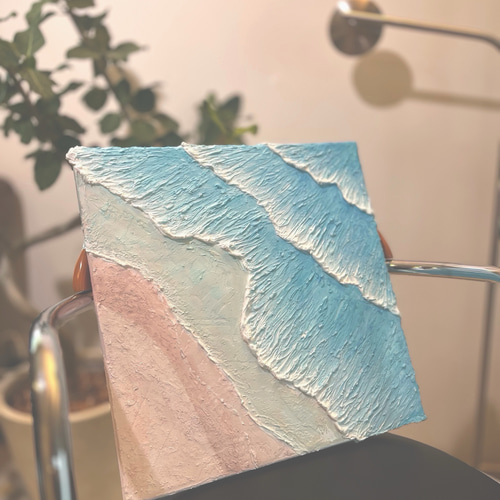 受注制作》Wave 原画 抽象画 テクスチャーアート パネルアート