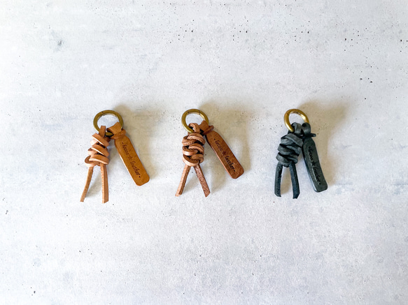 受注生産】編み上げ革紐キーホルダー キーホルダー lecoa 通販