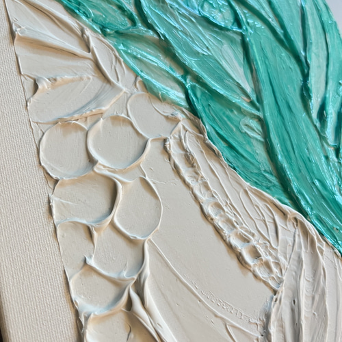 原画 333mm×242mm×16mm テクスチャーアート WAVE BOTANICAL 絵画