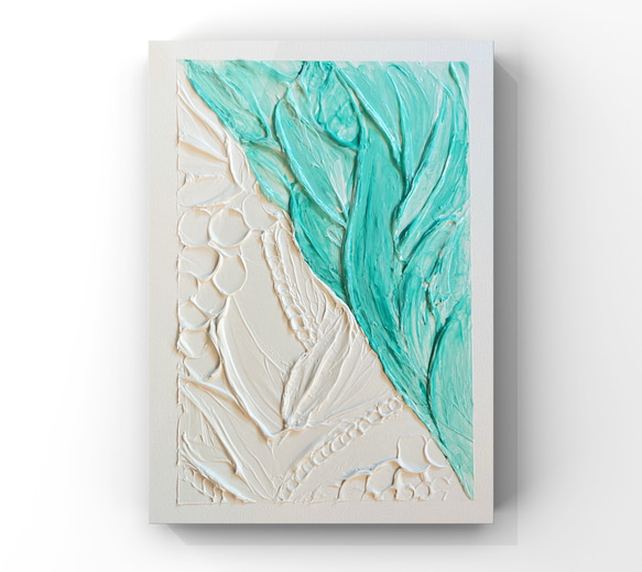 原画 333mm×242mm×16mm テクスチャーアート WAVE BOTANICAL 絵画