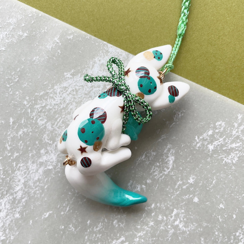 新作】チョコミント狐ストラップ 携帯ストラップ 叶きりく 通販