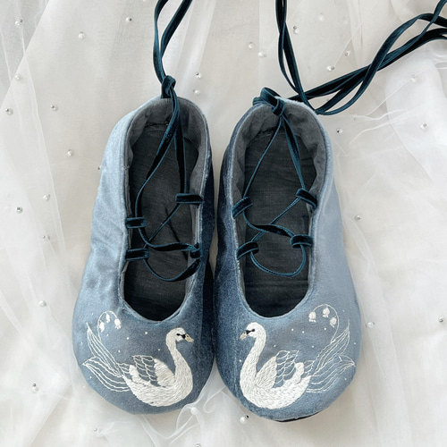 白鳥のルームシューズ スリッパ・ルームシューズ melocoton 通販  