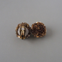 SUGAR PLUM 耳環 GOLD BROWN/高級時裝刺繡配件 第8張的照片