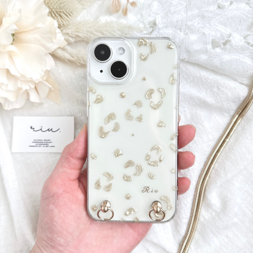 ヒョウ柄 レオパード柄 ニュアンスiPhoneケース スマホケース Android