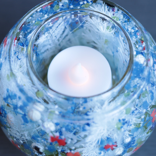 キャンドルホルダーまとめ売り【キャンドル、造花付】 水引 蓮の花のキャンドルホルダー キャンドル・キャンドル