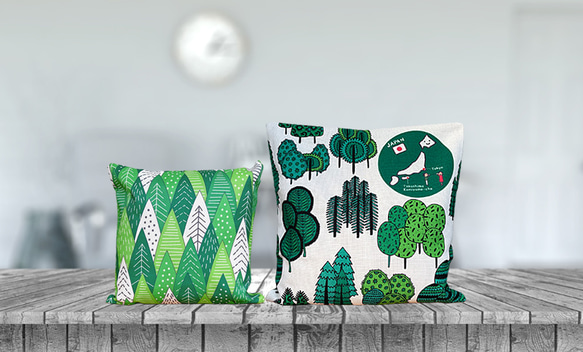 森のクッションⅡ Ⅿ size The forest design  -ヒノキの香 - 2枚目の画像