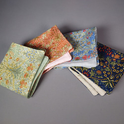 ハンドメイド 4重ガーゼハンカチ 5色から選べる3枚1セット 小さめ