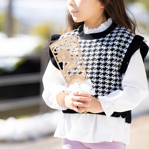 名入れ無料》七五三 正月飾り 羽子板⌇木製「バイカラー／菊と蝶」百日