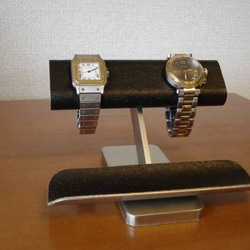 ウオッチスタンド　名入れ　刻印　ラッピング　腕時計スタンド　腕時計スタンド 自作　　ブラック時計スタンド　No.1165 3枚目の画像