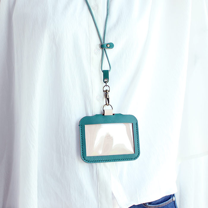 IDケース＋ネックストラップ付き  T-102+T80【7色】パスケース ICケース 社員証ケース 受注生産