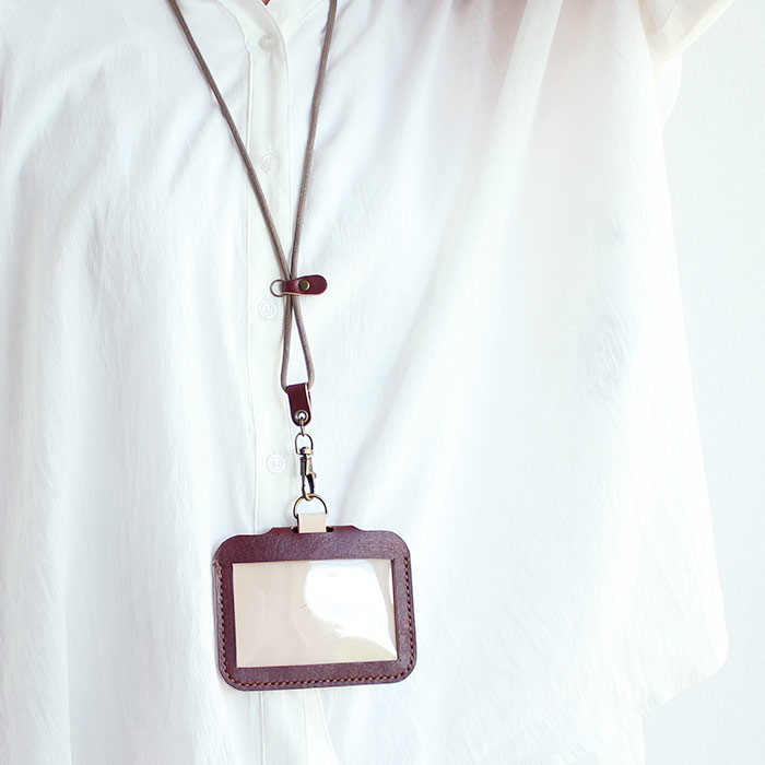 IDケース＋ネックストラップ付き  T-102+T80【7色】パスケース ICケース 社員証ケース 受注生産