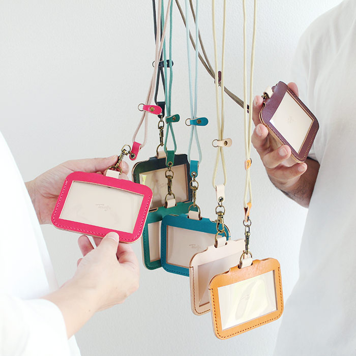 IDケース＋ネックストラップ付き  T-102+T80【7色】パスケース ICケース 社員証ケース 受注生産