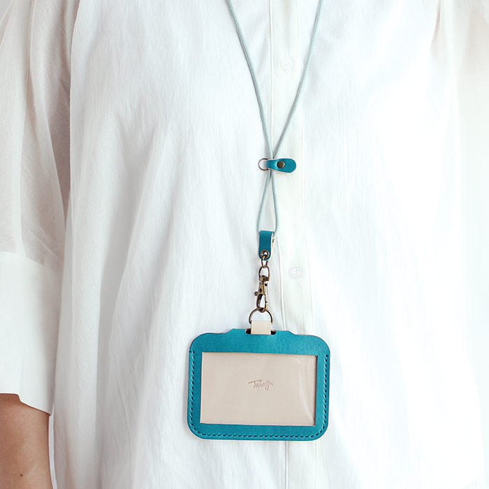 IDケース＋ネックストラップ付き  T-102+T80【7色】パスケース ICケース 社員証ケース 受注生産