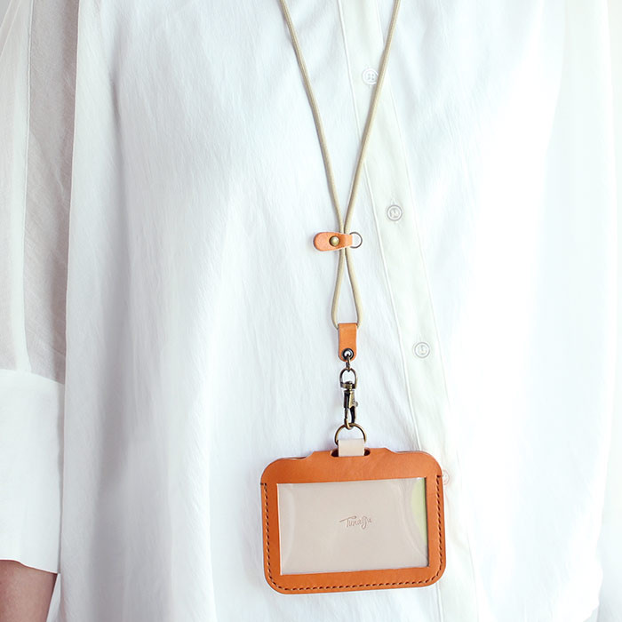 IDケース＋ネックストラップ付き  T-102+T80【7色】パスケース ICケース 社員証ケース 受注生産