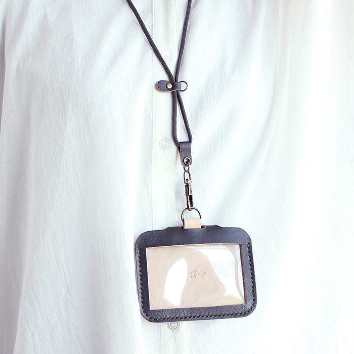 IDケース＋ネックストラップ付き  T-102+T80【7色】パスケース ICケース 社員証ケース 受注生産