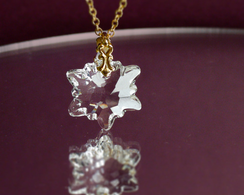 （スワロフスキー社）クリスタルのお花　エーデルワイス c619abd7b292e5f734f9a37ae45d8e