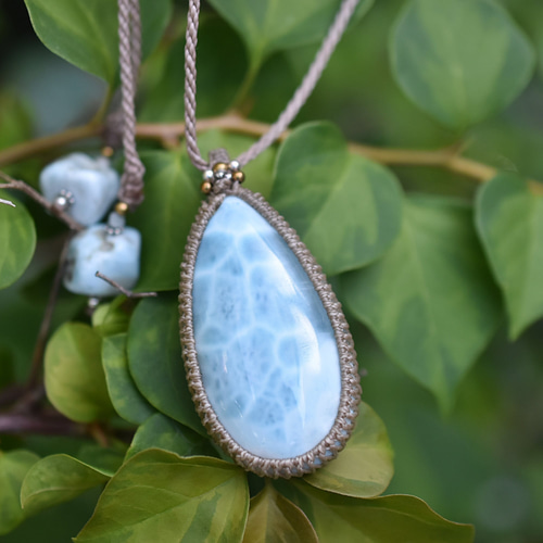 良品、良質】セール!! ラリマー ペンダントトップ 5点 大きめハートだけ♡