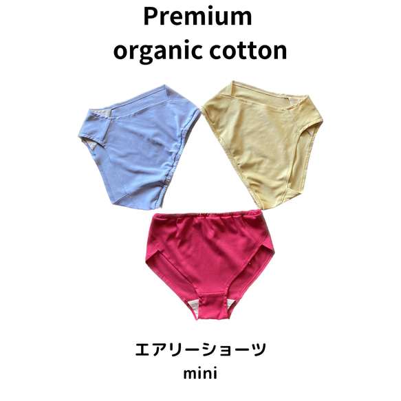 プレミアムオーガニックコットン♡エアリーショーツミニ ♡子供用ふんどしパンツ♡90～150サイズ 1枚目の画像
