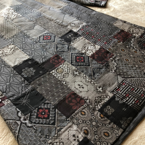 パッチワーク タペストリー 大島紬 シルク 着物 大島紬作品が