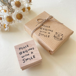 PEACE BEGINS WITH A SMILE【ラバースタンプ】0289 1枚目の画像