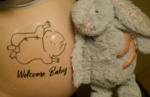 A5かわいい赤ちゃん②マタニティシール　マタニティフォトシール　マタニティペイントシール 2枚目の画像