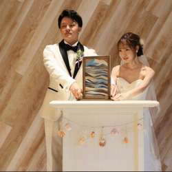ゴールド文字のサンドセレモニー　セット 結婚証明書 ウェディング　ウェルカムスペース 12枚目の画像