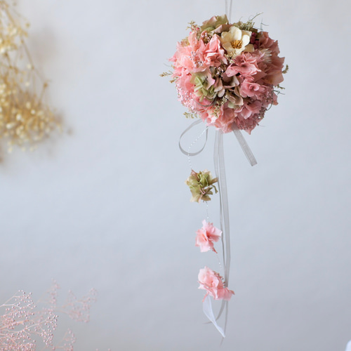 ゆらゆらフラワーボール プリザーブドフラワーアレンジ プリザーブド  