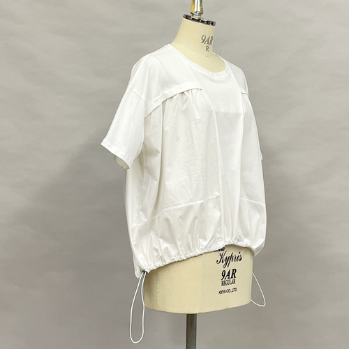tシャツ ドローストリングTシャツ レディース SLICK/スリック】Micro Border Drawstring L/S T-Shirt