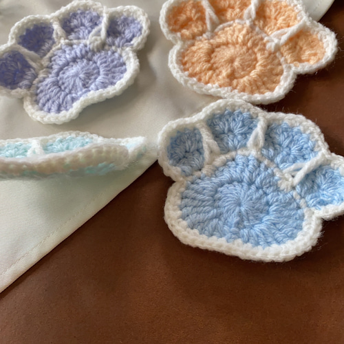 アクリルたわし 肉球コースター ねこ いぬ コースター コースター  