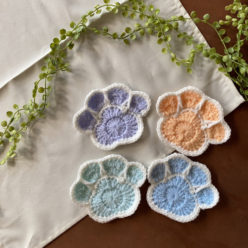 アクリルたわし 肉球コースター ねこ いぬ コースター コースター  