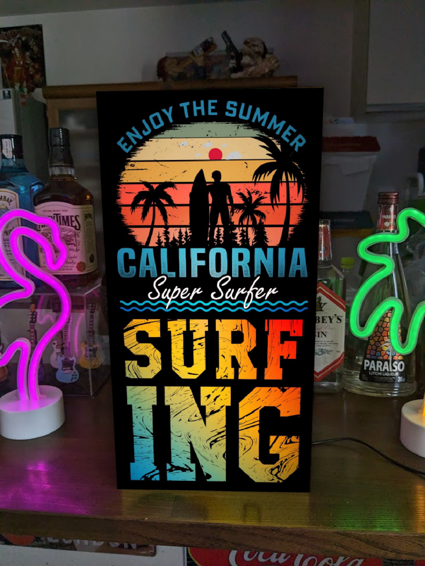【Lサイズ】サーフィン カリフォルニア ビーチ サーフショップ 海 浜 夏 南国 サイン ランプ 看板 置物 雑貨 ライトBOX 電飾看板 電光看板 【Lサイズ】サーフィン 置物 看板 雑貨 ランプ 電光看板 夏 ビーチ サイン サーフショップ 海 カリフォルニア 浜 電飾看板 ライトBOX 南国