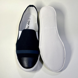 黑色邊緣懶漢鞋 3 種 (黑色 x 橡膠黑色) 14.0cm - 30.0cm 可半訂購 第6張的照片