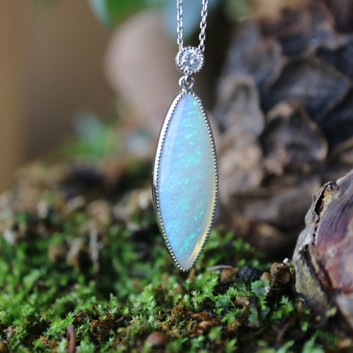 オパール/ダイヤモンドネックレス ネックレス・ペンダント YUDA 通販  