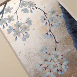 〈蒼い桜〉　原画　本銀箔   (serieさまご予約済) 2枚目の画像