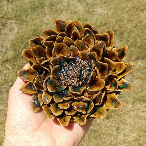 アンティーク向日葵の飾り台