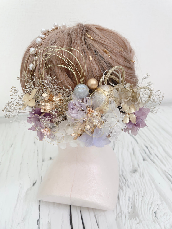 和装髪飾り ヘッドドレス 水引×金箔×カチューシャ ヘッドドレス ... 和装髪飾り ヘッドドレス 水引×金箔 カチューシャ