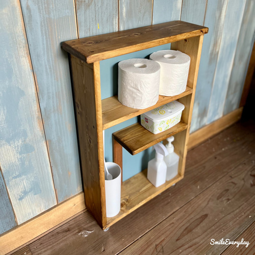 トイレ収納 スリム キャスター付 棚・シェルフ・ラック Smile Everyday