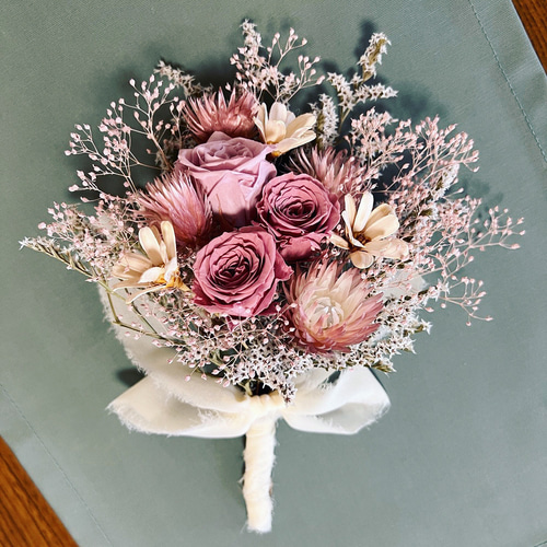 プリザーブドローズのミニブーケ スワッグ fleur meana 通販 16361578