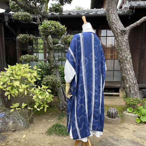 着物リメイク　ロングジレ Light haori [Long gilet tied with a ribbon] How to make a