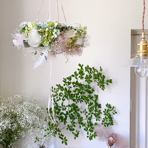 アナベル ルナリア スモークツリー 夏のお花たっぷり フライングリース  